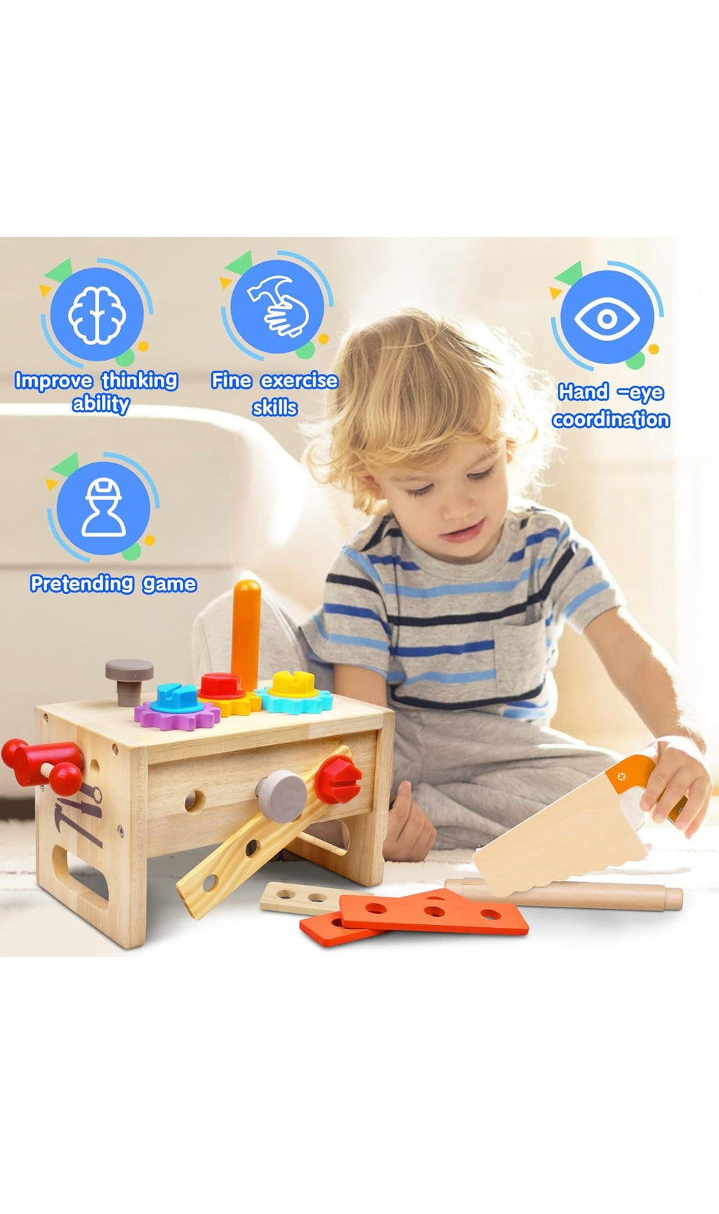 Kids tool set wooden