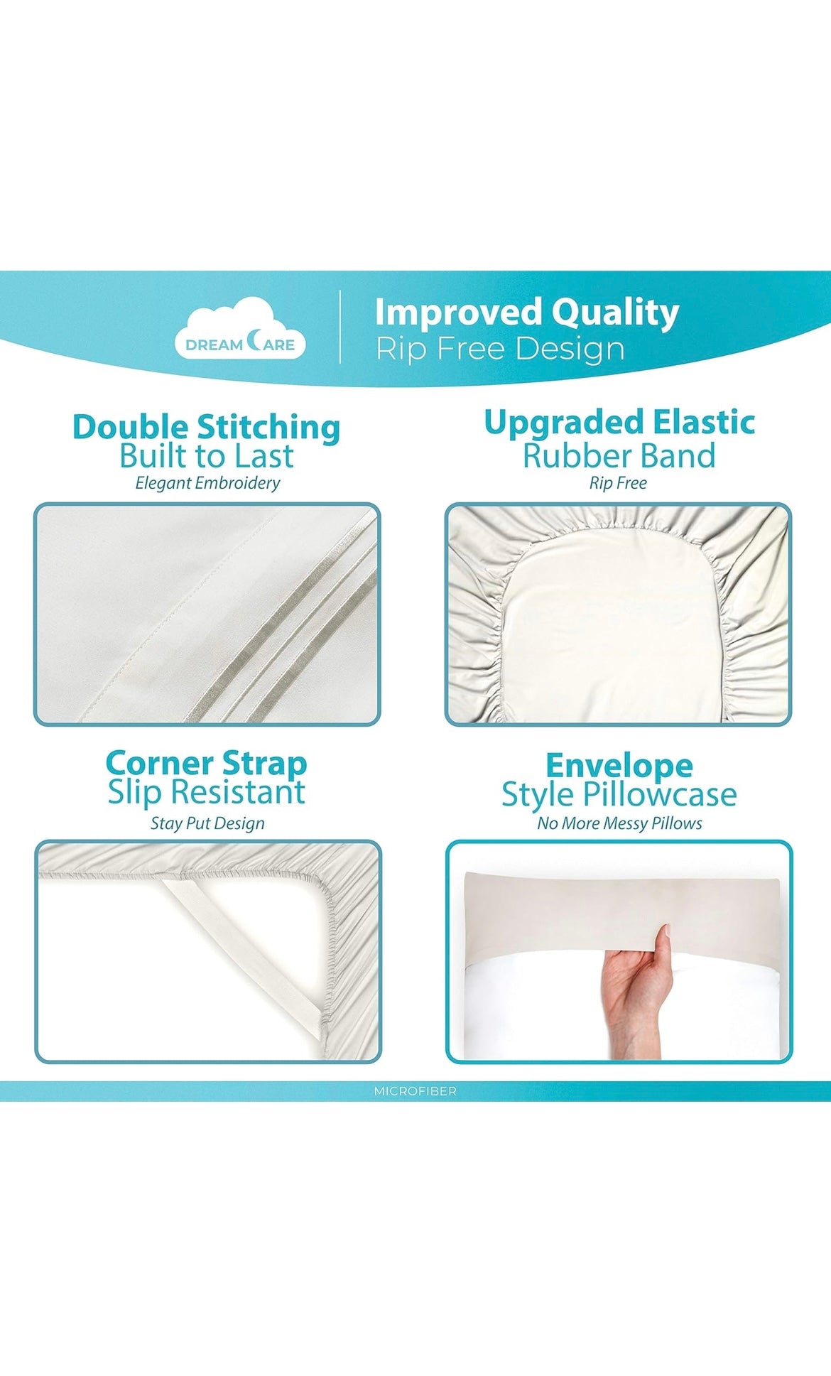 Dreamcare king size sheet set 6 pcs