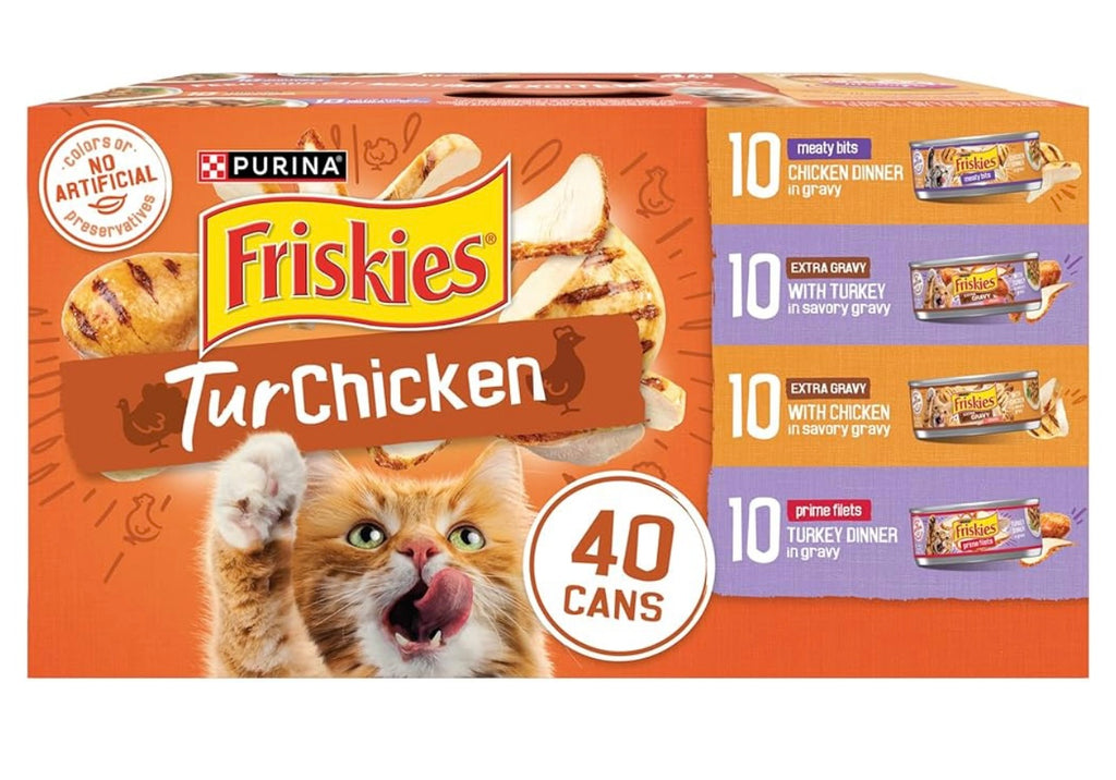 Purina Friskies TurChicken Wet Cat Food Variety Pack - (40) 5.5 oz. Cans