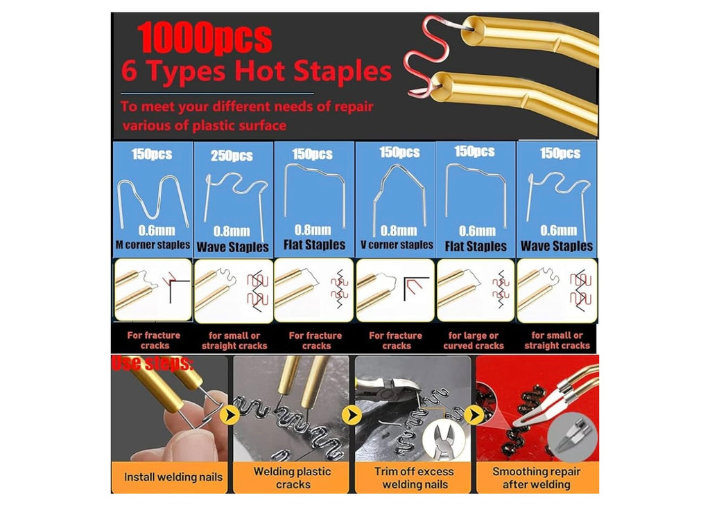 Upgraded 220watt Plastic Welder repair kit.