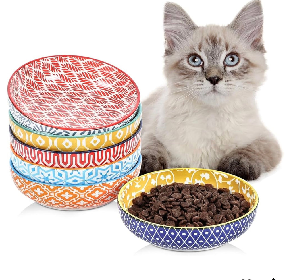 Selamica Ceramic Cat Bowls.