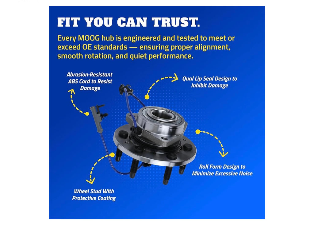 MOOG 512353 Wheel Bearing and Hub Assembly For Honda Accord.