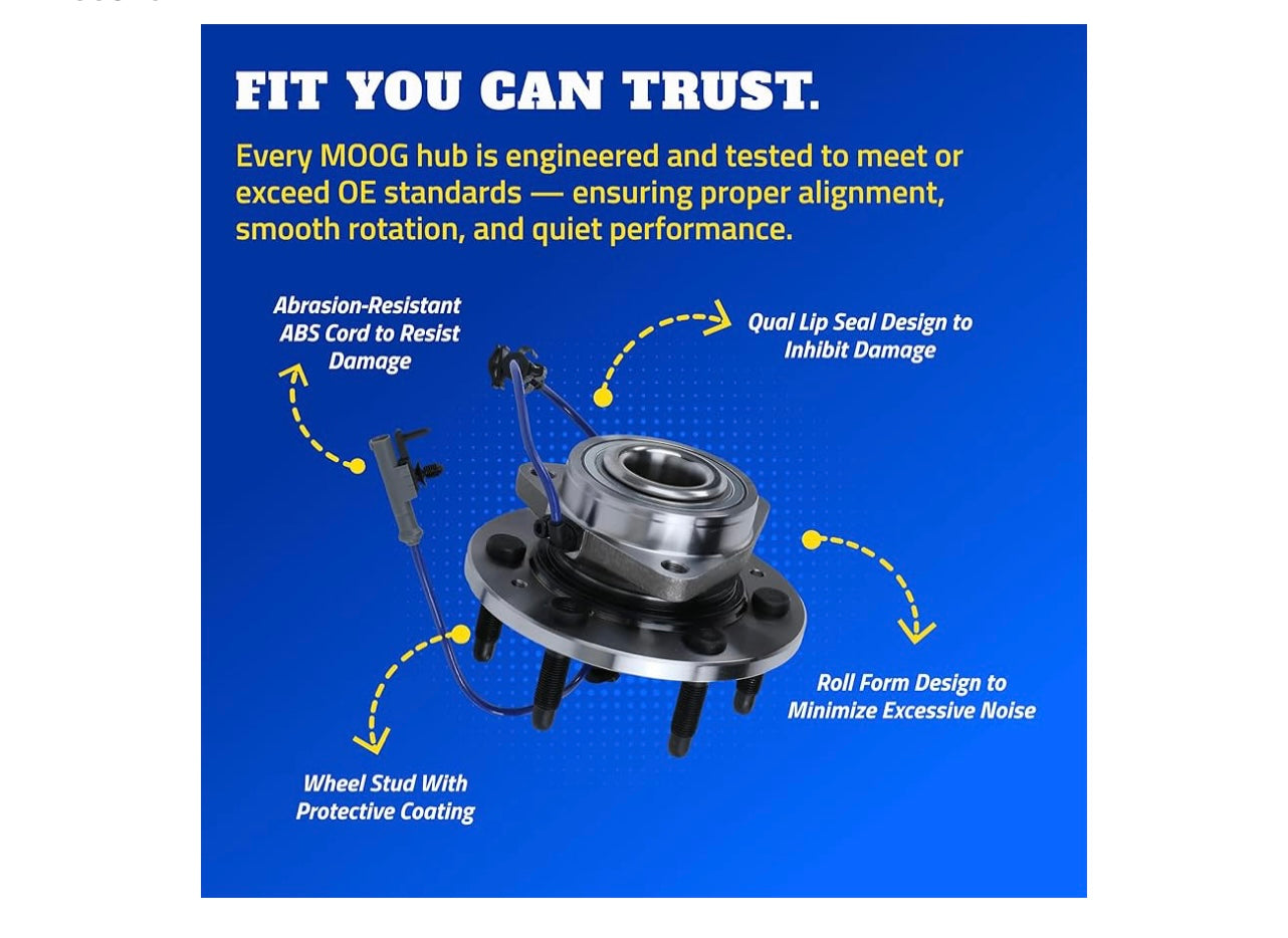 MOOG 512353 Wheel Bearing and Hub Assembly For Honda Accord.