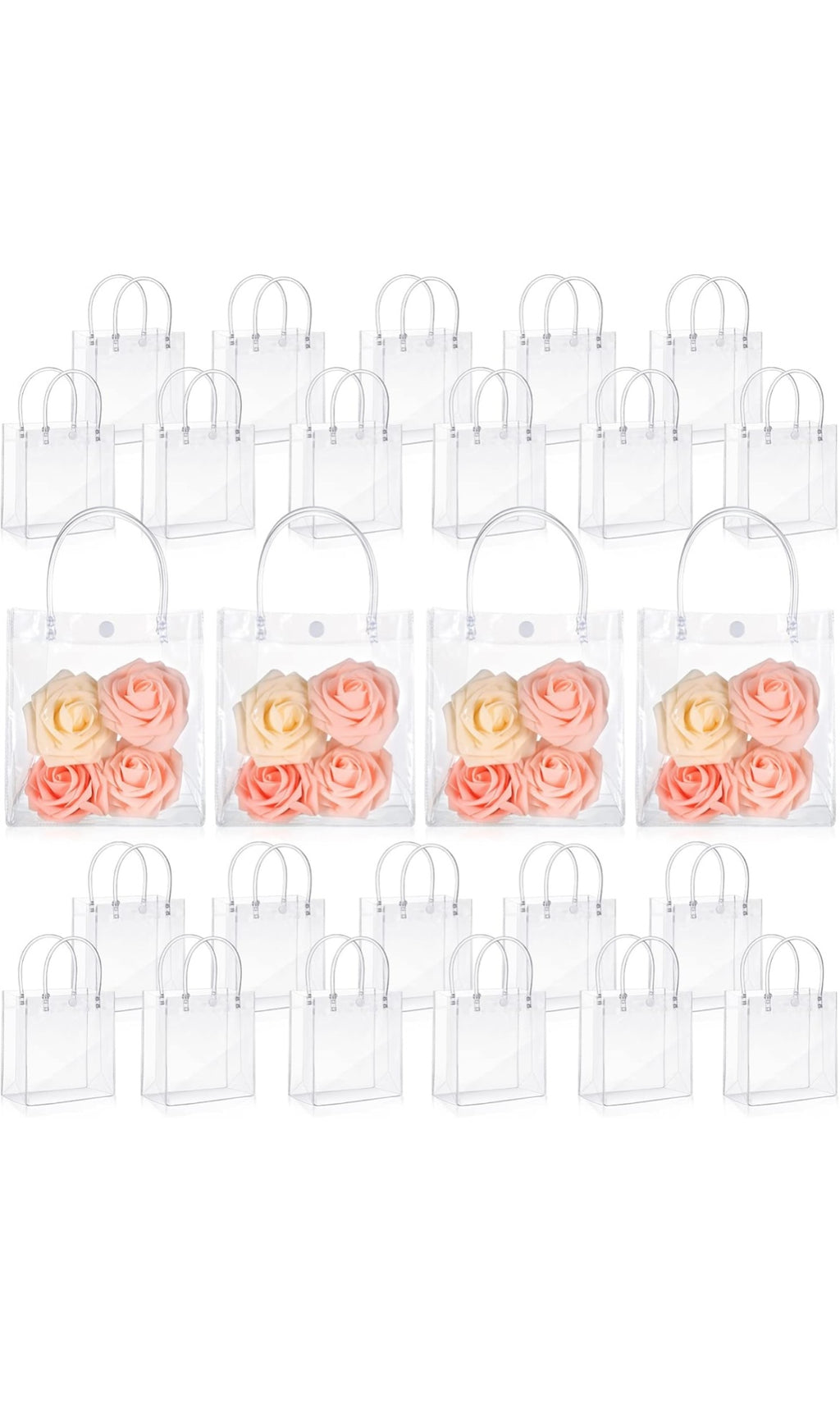 Clear plastic gift bags 50pcs