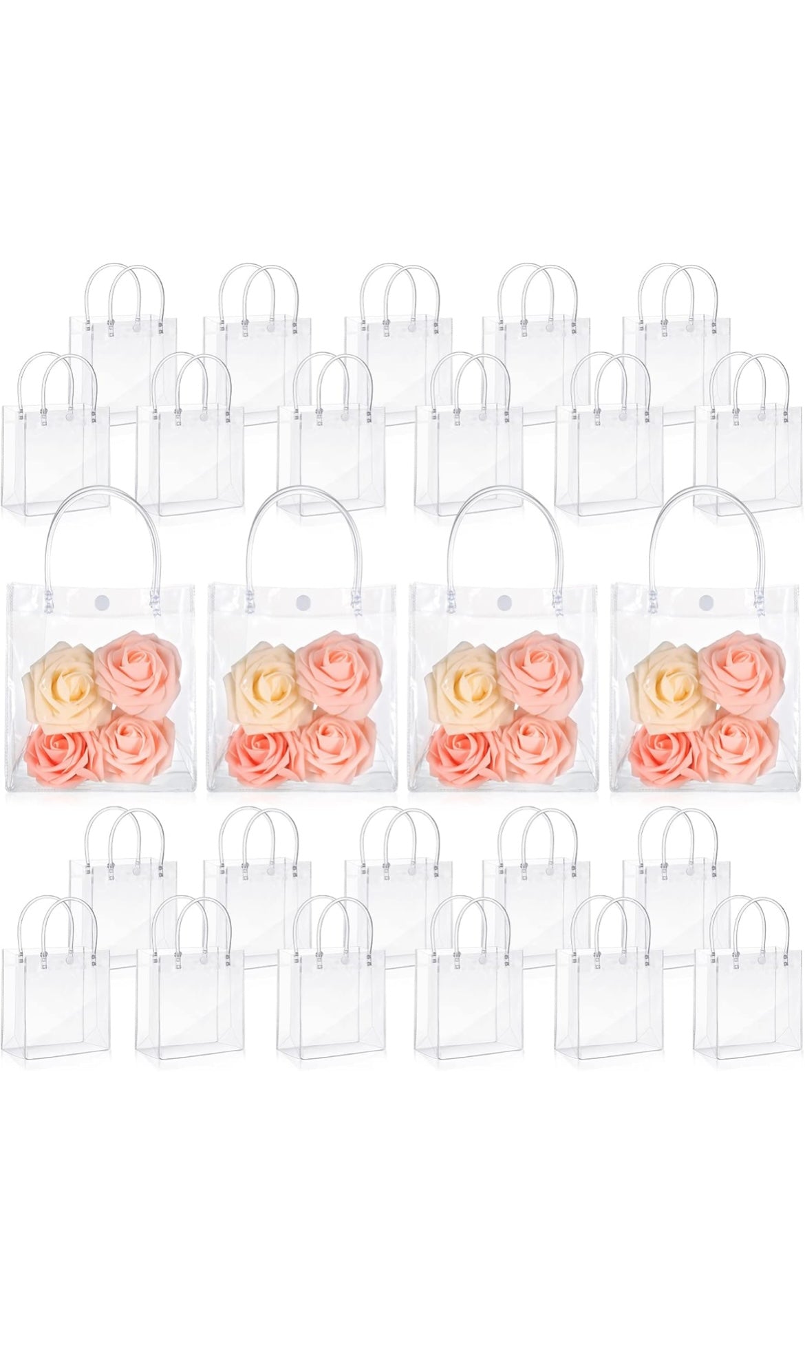 Clear plastic gift bags 50pcs