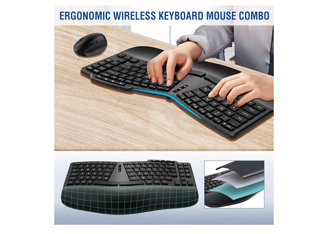 Ergonomics wireless keyboard Mouse Combo.