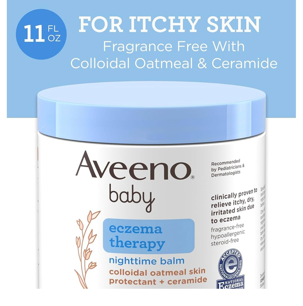 Aveeno Baby Eczema Therapy Nighttime Balm.