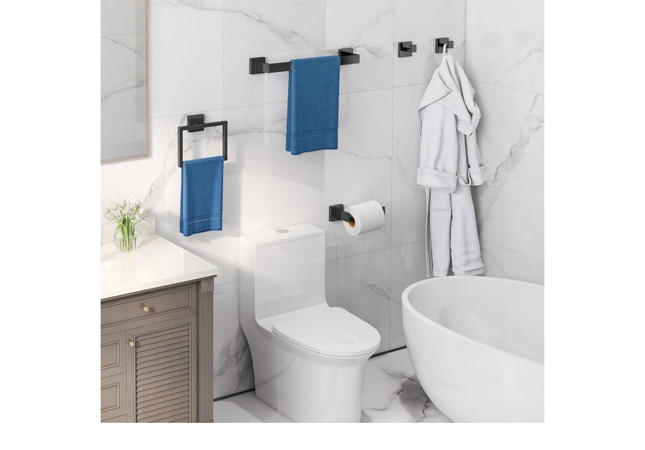 Gypie 5 piece Bathroom hardware set.
