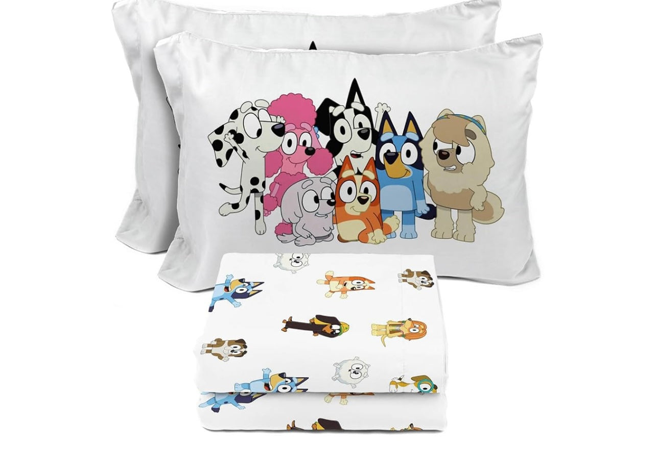 Sunny Side Up Bluey and Friends sheet set