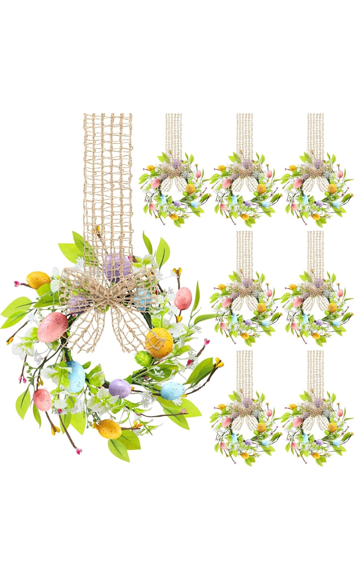 Small Easter wreaths 8 pcs
