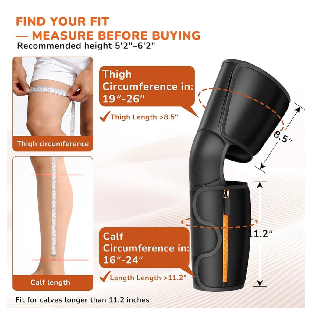 JzBrain Air Compression Leg Massager For Thigh and Calf.