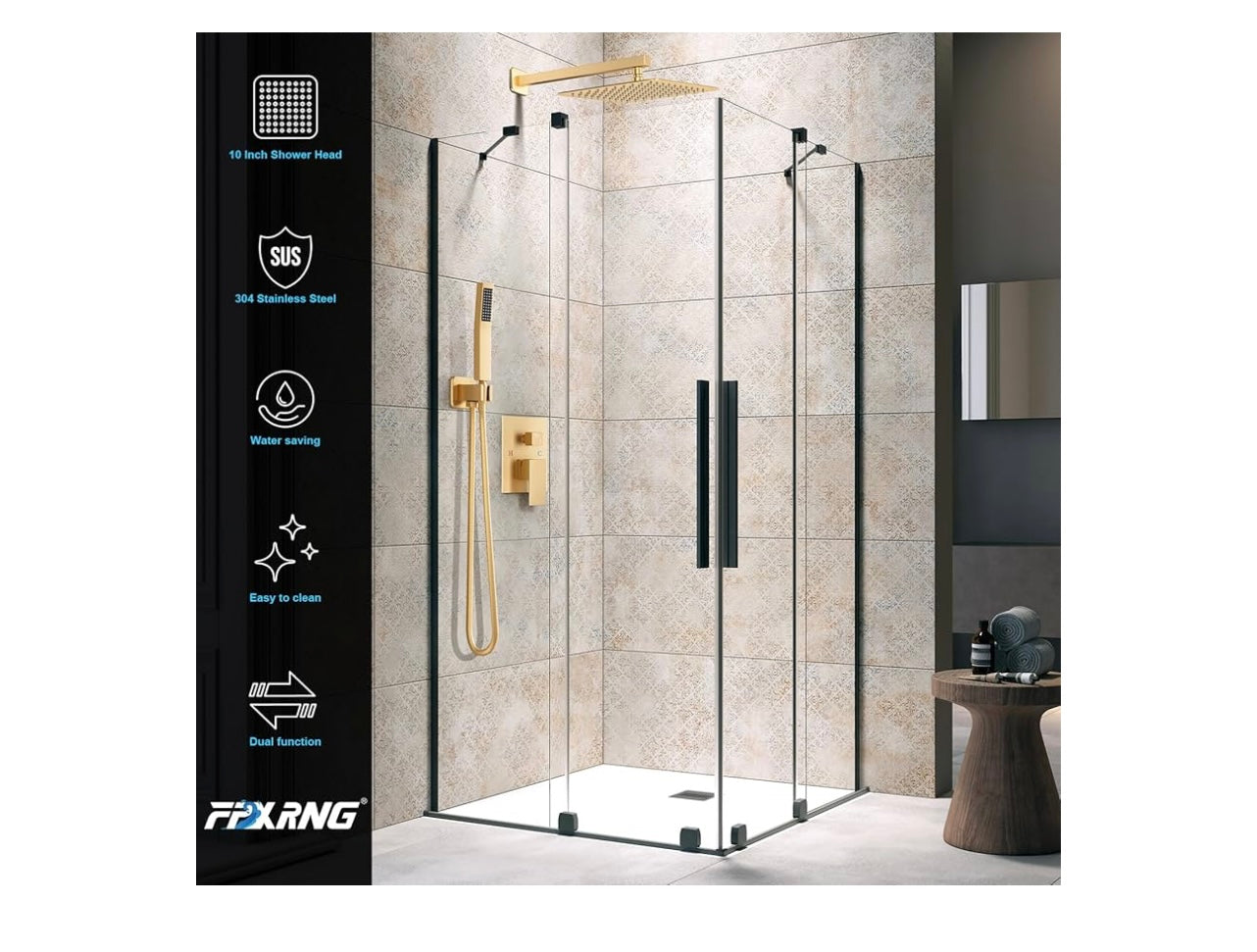 FPXRNG Gold Shower Faucet Set