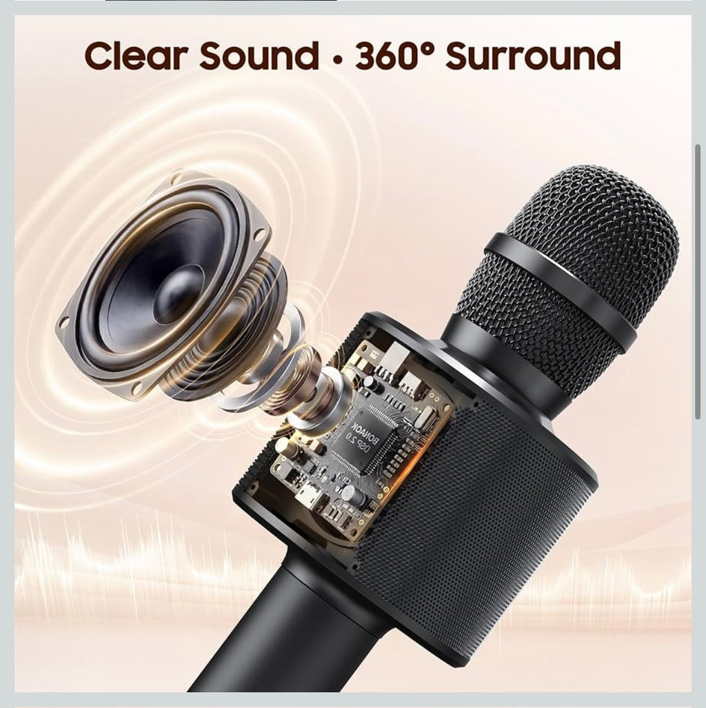 Wireless Bluetooth karaoke microphone