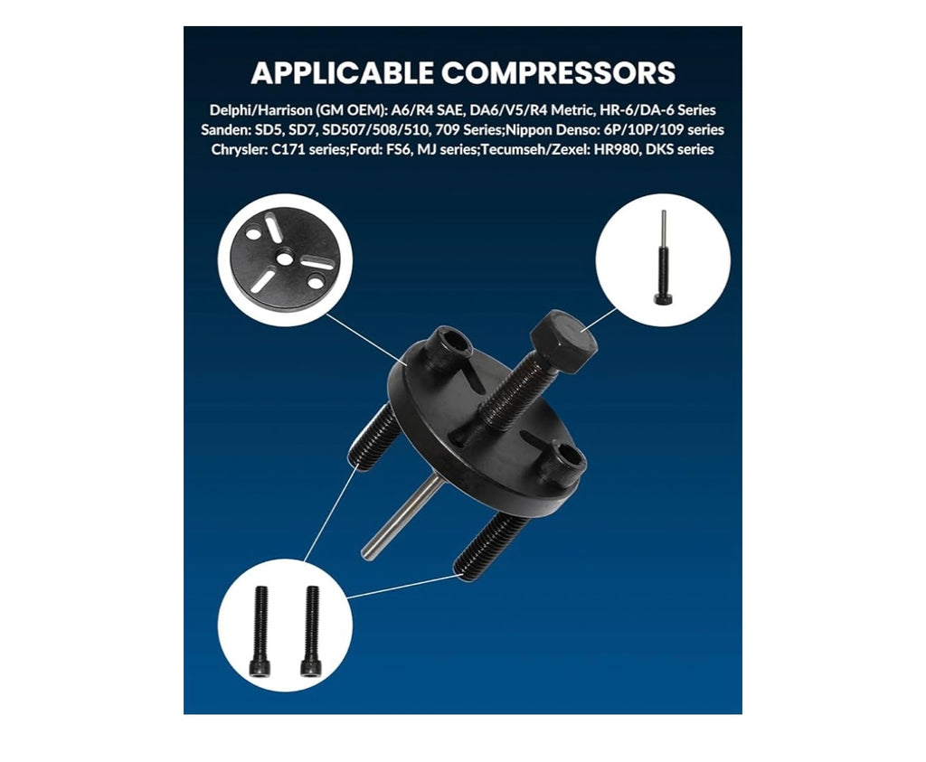 Air conditioner clutch holding tool set