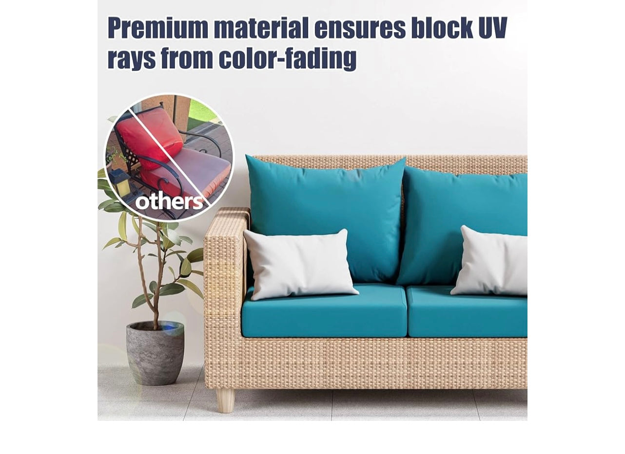 8pcs Patio Stretch Cushion Covers.