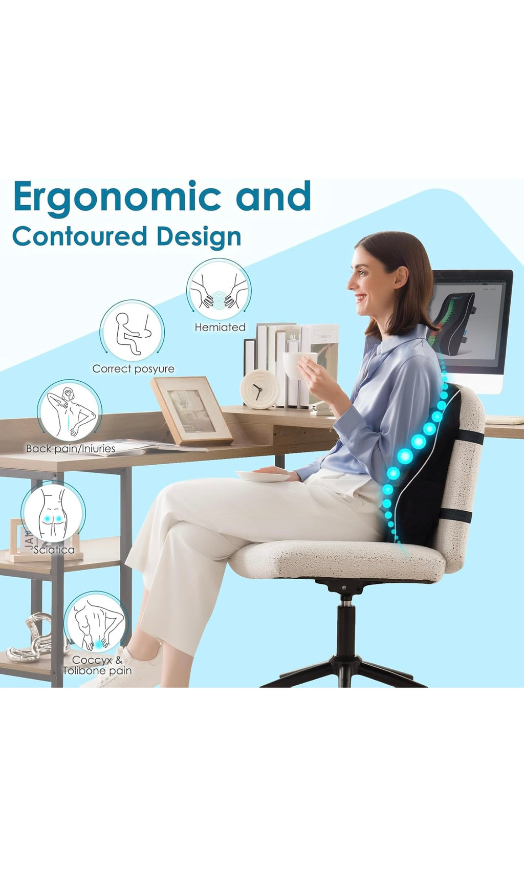 Niceeday lumbar support pillow