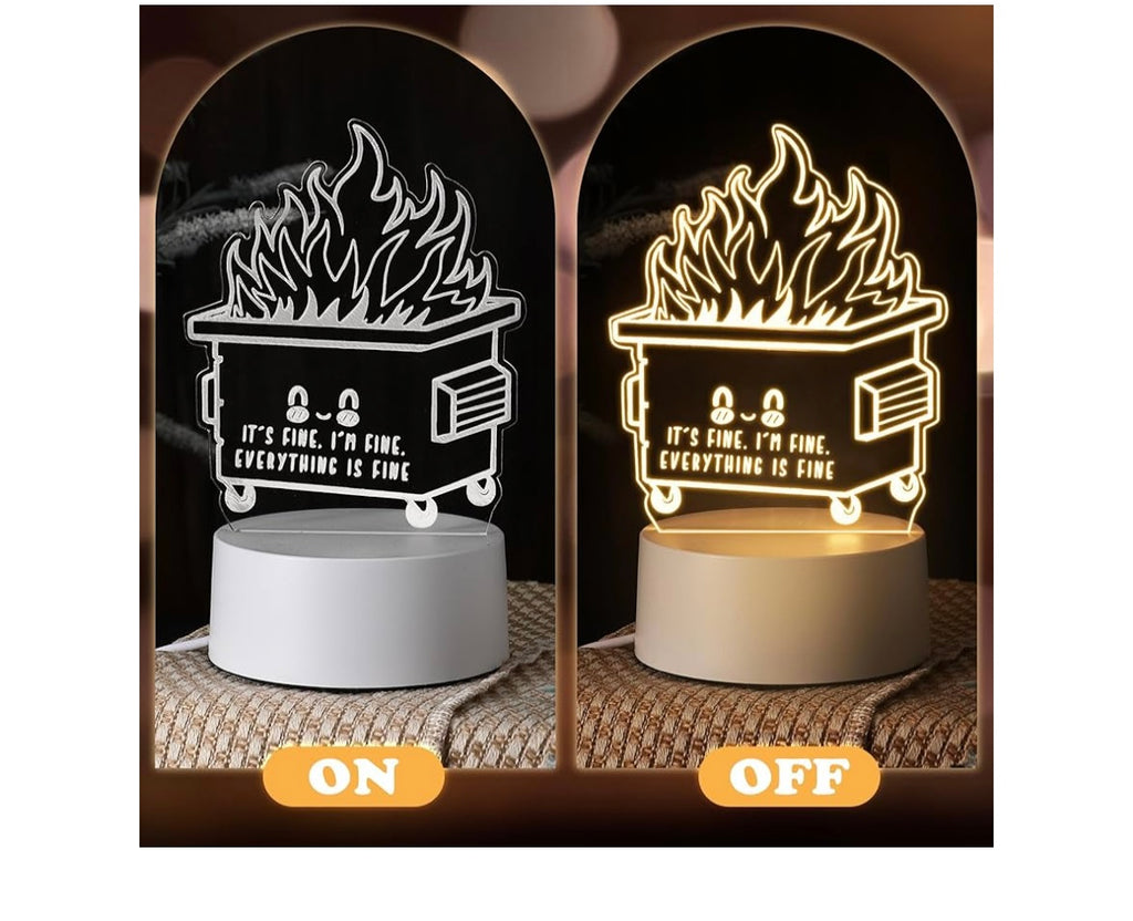 Dumpster fire desk light 12 pcs