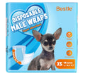 Bestle Male Dog Wrap, Disposable Dog Diapers, 40 Count, XS (Waist 10.6”-16.6”), Wetness Indicator, Ultra Protection, Leak Proof, Super Absorbent, Soft