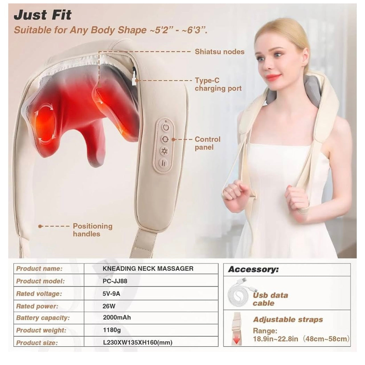 Shoulder and Neck Massager A668 Mini S.