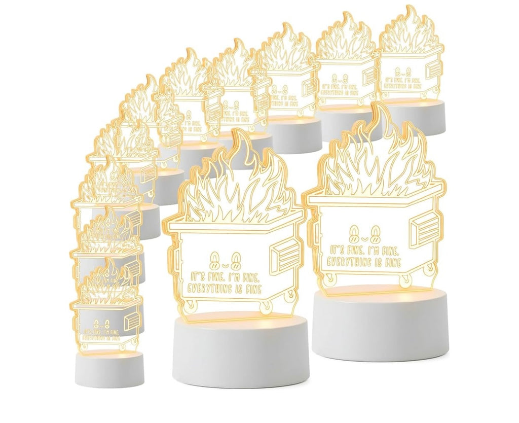 Dumpster fire desk light 12 pcs