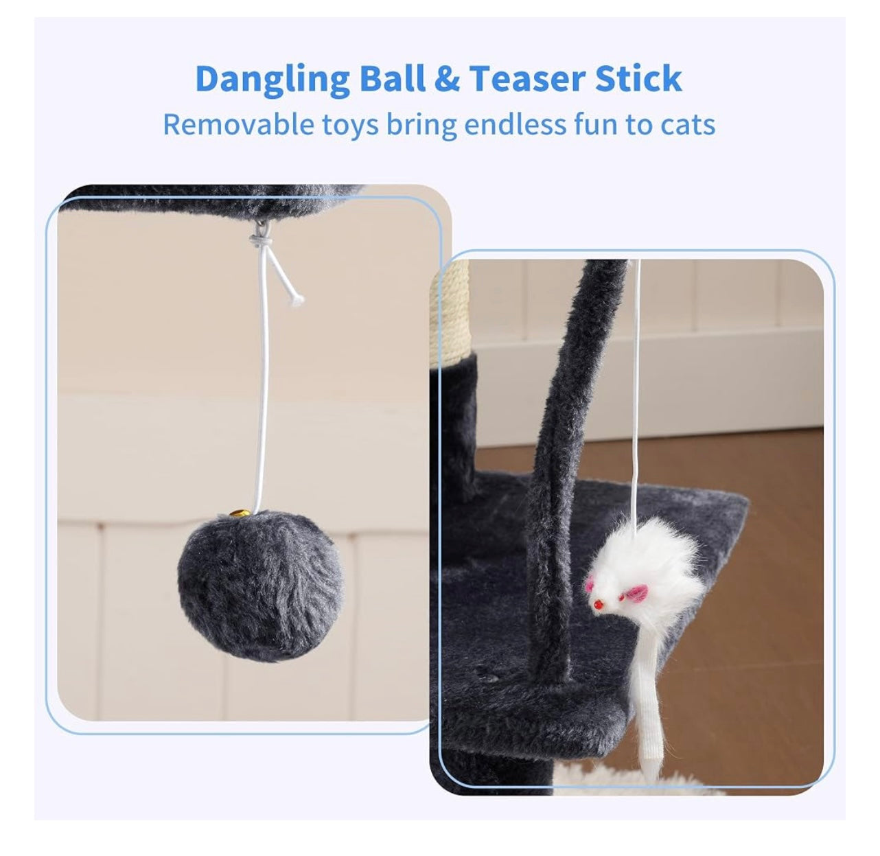 Heybly Cat Tree With Toys.