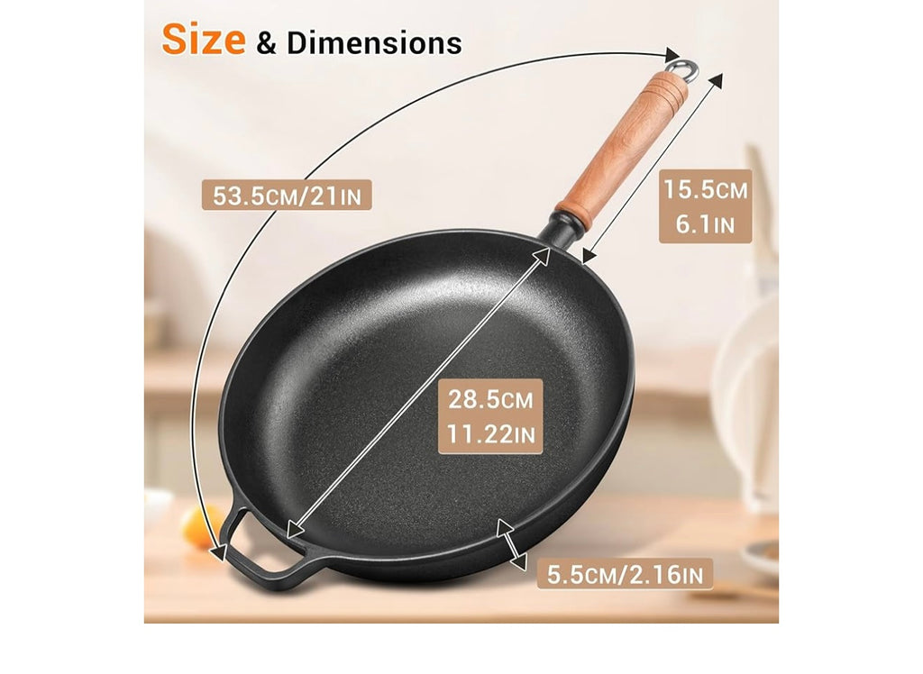 Bachdomic 12” Cast iron Skillet.