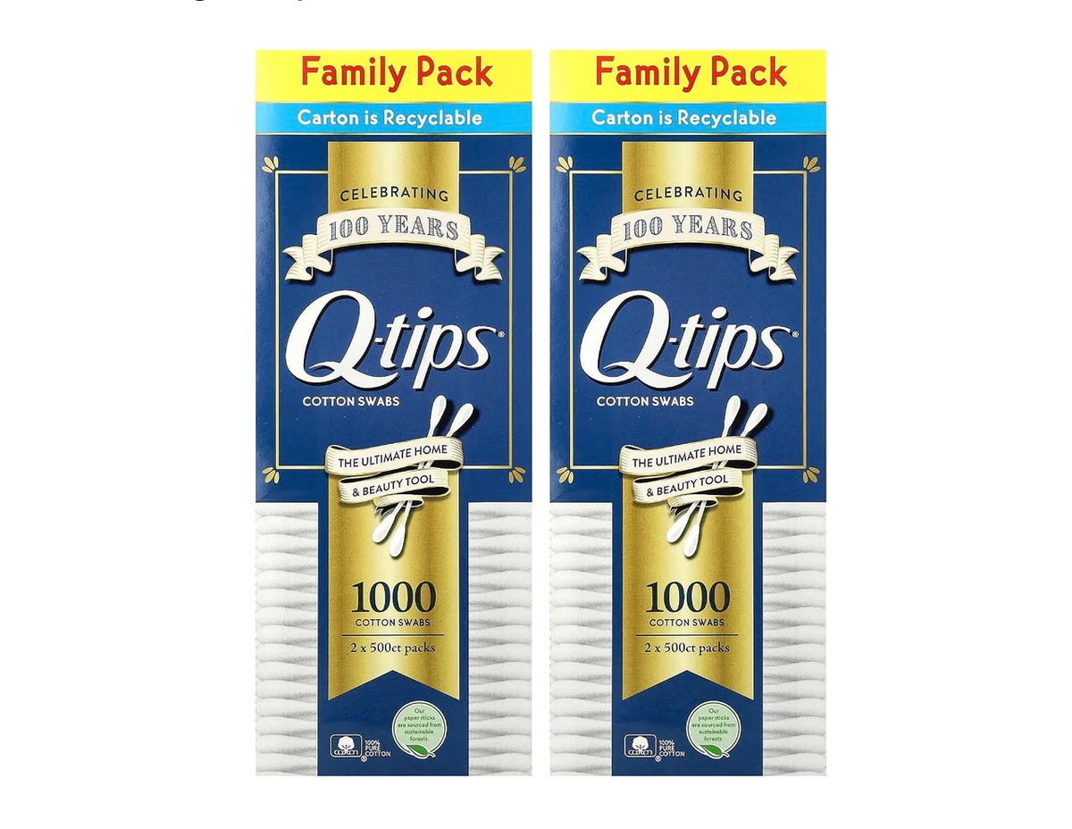 Q-tips Cotton Swabs, 500 Swabs (2 pack)