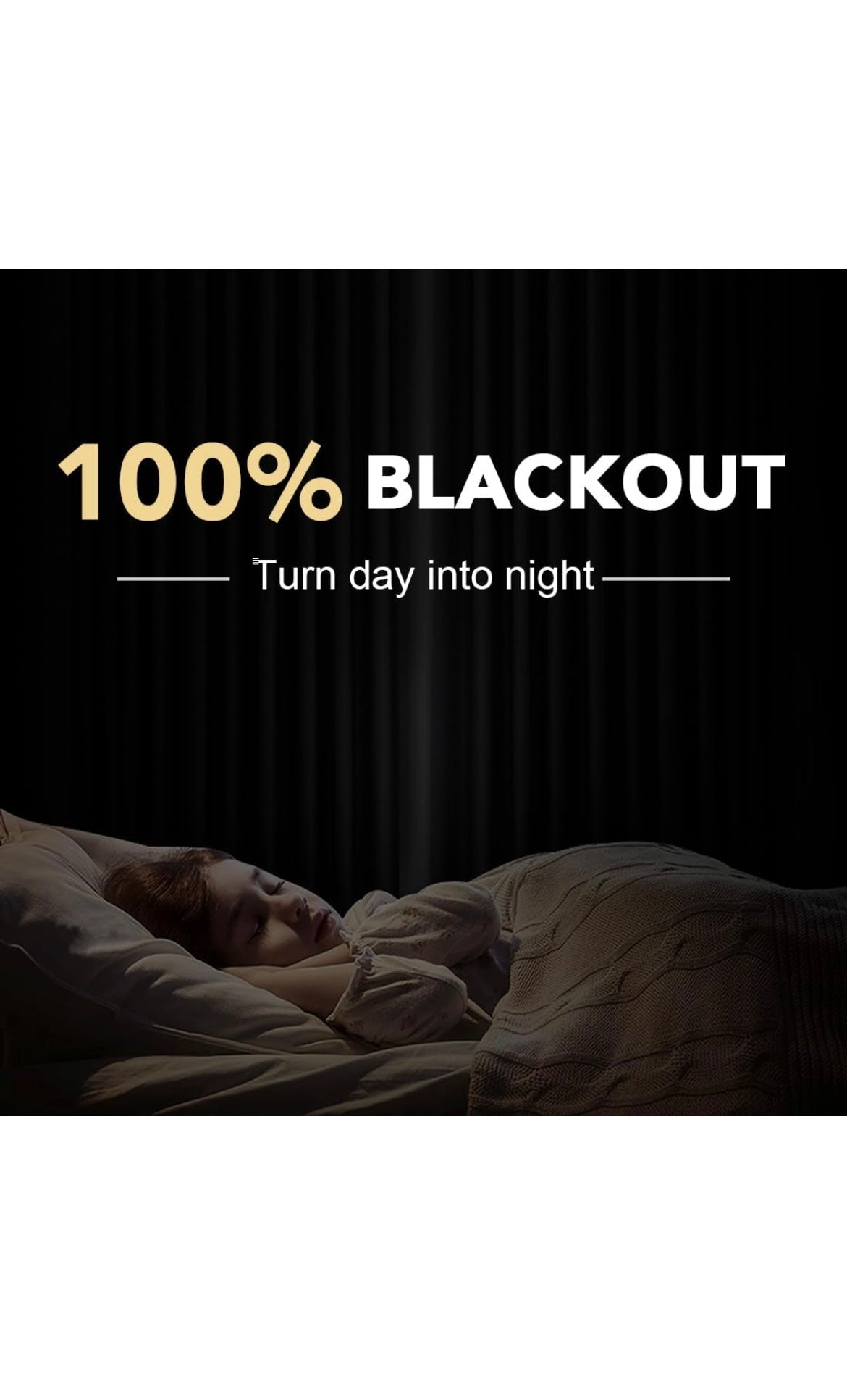 Linen curtains 100% blackout