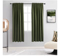 DONREN Home Window Decoration Christmas Holiday,72 Inch Length Thermal Insulated Blackout Curtains/Drapes for Living Room Kids Bedroom (One Pair, W 52 by L 72 inches, Olive Green)