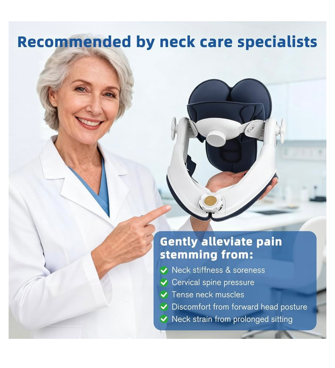 Neck stretcher cervical traction device