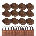 SATINIOR 24 Pcs Plastic Cowboy Hats for Kids Set Western Party