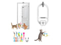 Automatic Rechargeable Cat Teaser, Door Mount Hanging Interactive Cat Toy, 360° Spinning & Irregular Jumping Motion Modes, Smart Electric Cat Exercise Toy for Indoor Cat Self Play, Grey