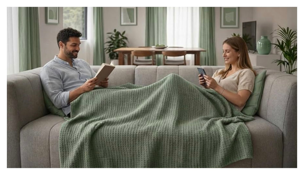 Cotton Waffle Weave Blanket