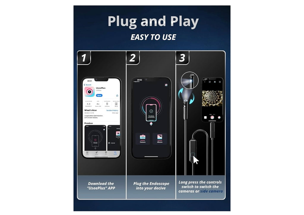 Acoath Endoscope Camera With Light.