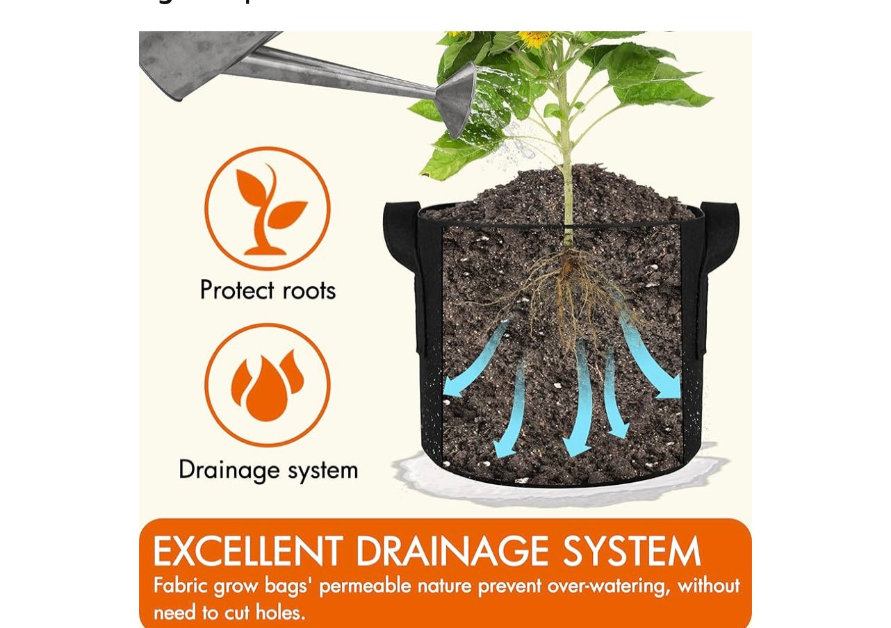 Gardzen 25 Gallon Grow Bags.