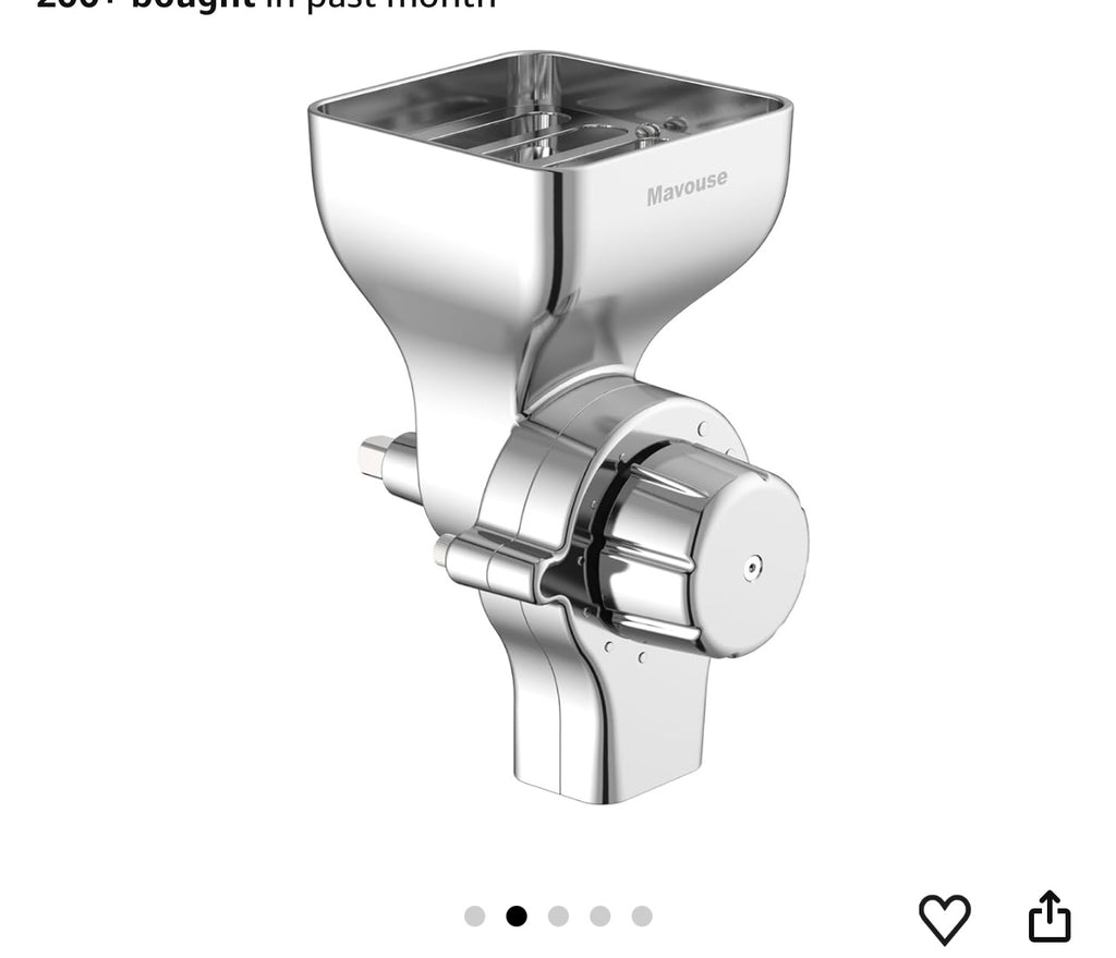 Mavouse All Metal Grain Mill Attachment For Kitchen Aid.