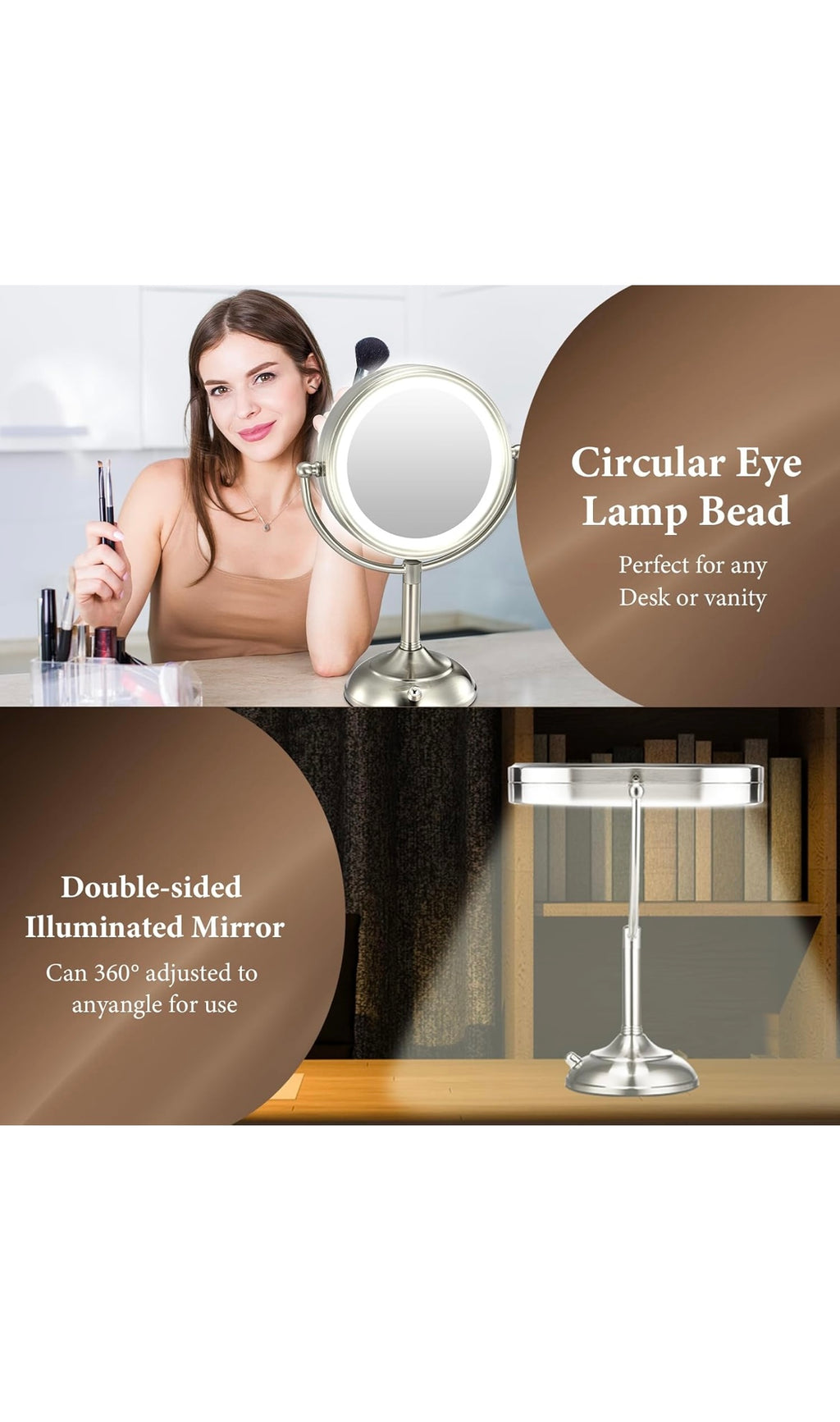 Large makeup mirror