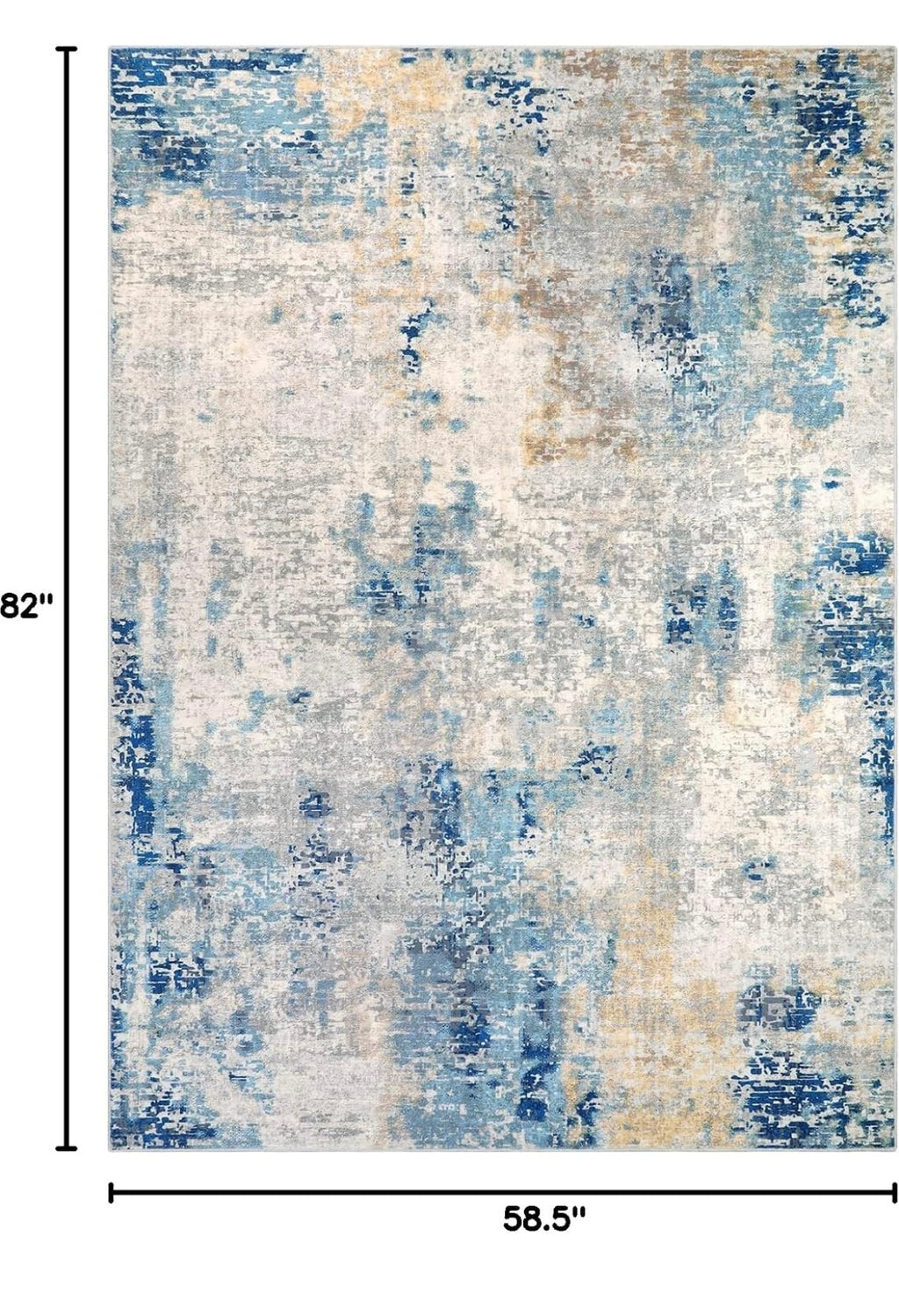 Lahome Modern Abstract Washable Area Rugs 5x7, Soft Living Room Rug Non Slip Stain Resistance