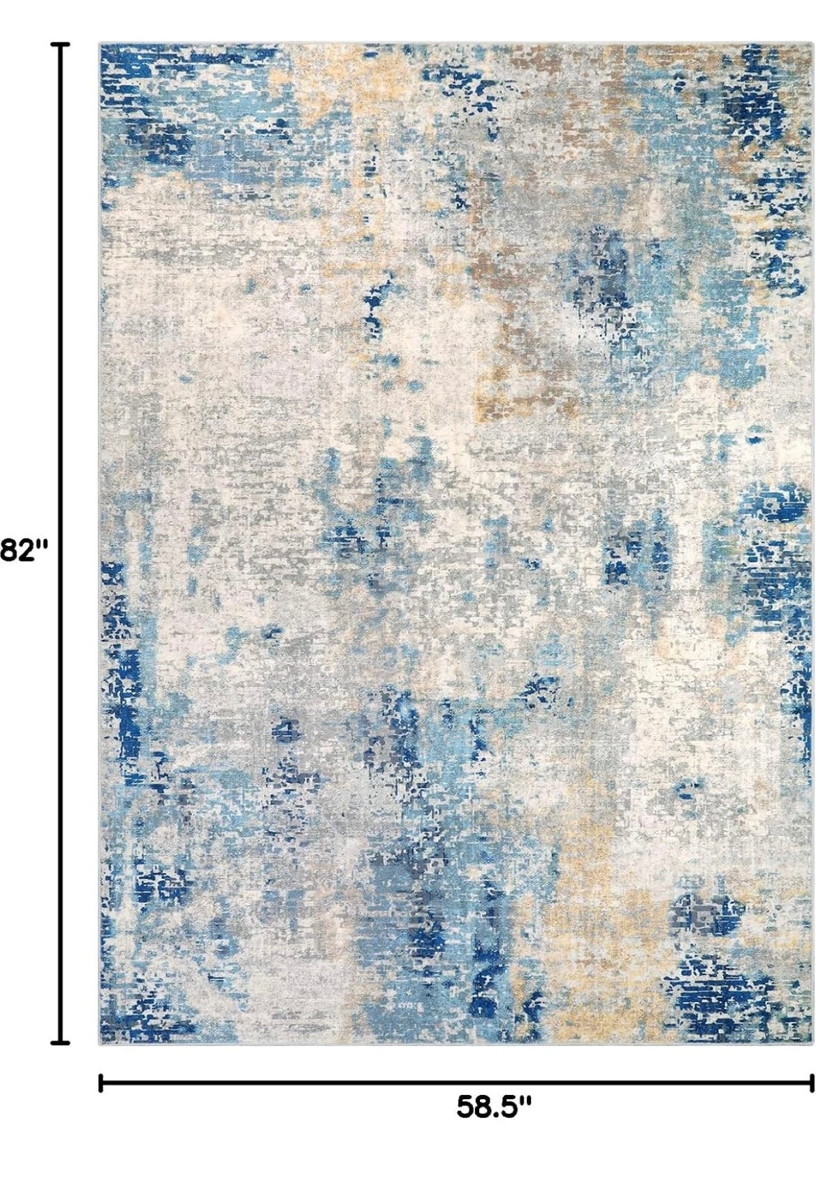 Lahome Modern Abstract Washable Area Rugs 5x7, Soft Living Room Rug Non Slip Stain Resistance