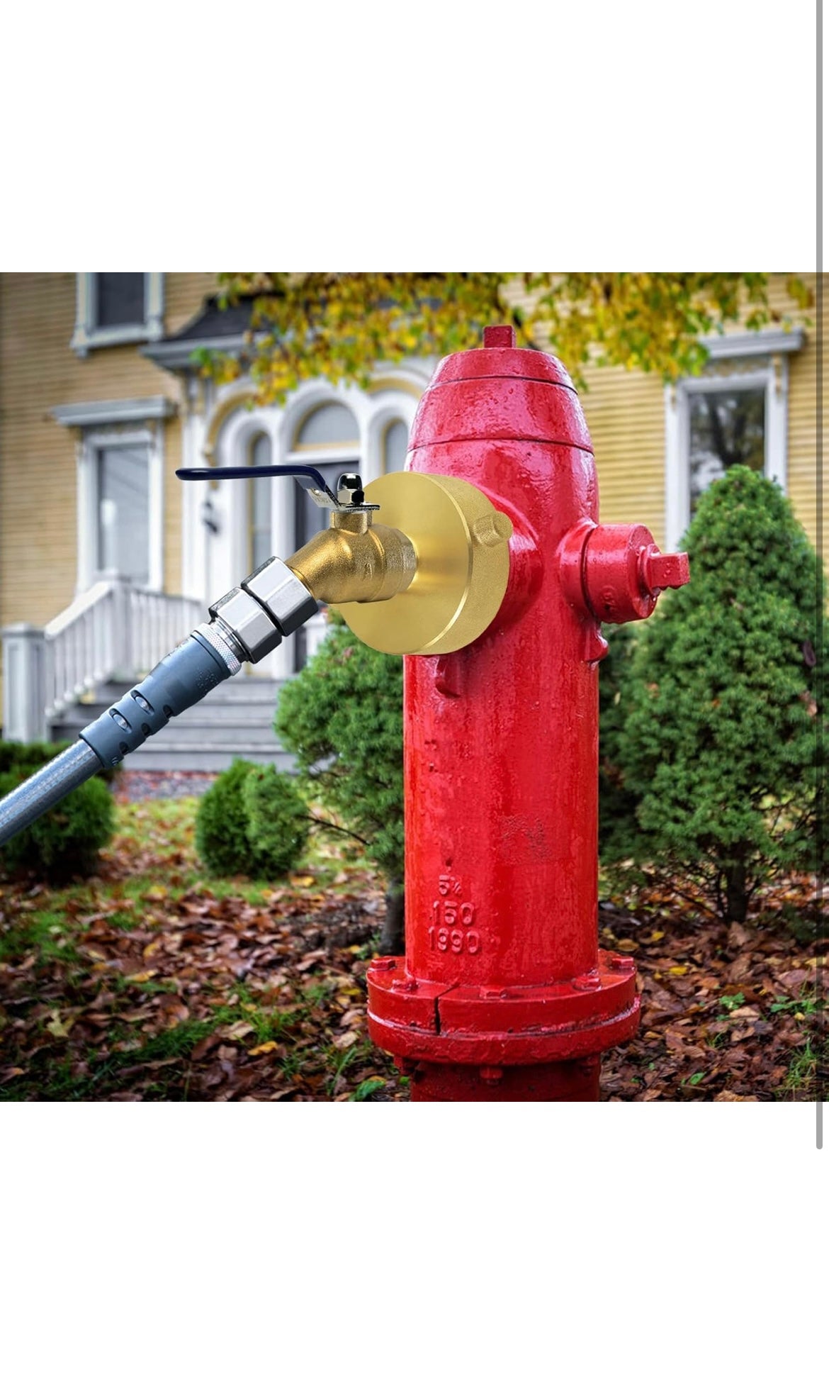 Fire hydrant hose adapter