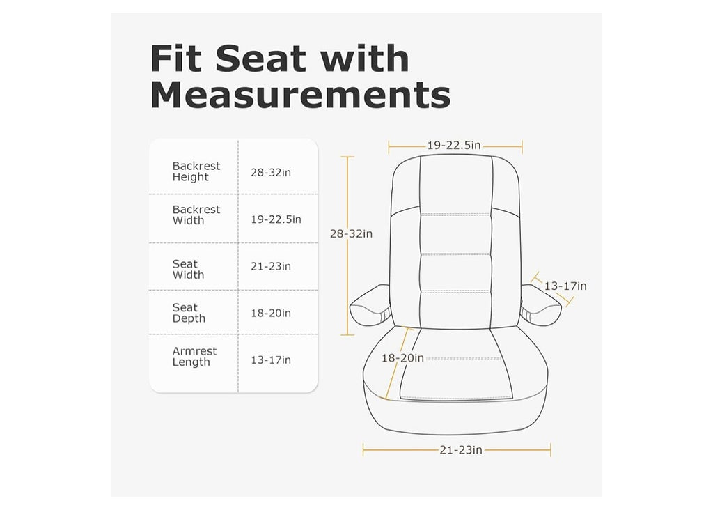 Dulepax RV Seat Covers For Captains Chairs.