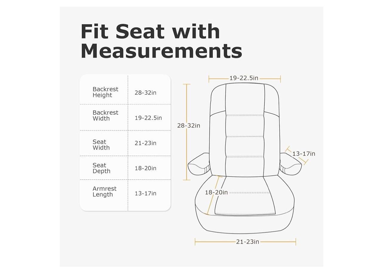Dulepax RV Seat Covers For Captains Chairs.
