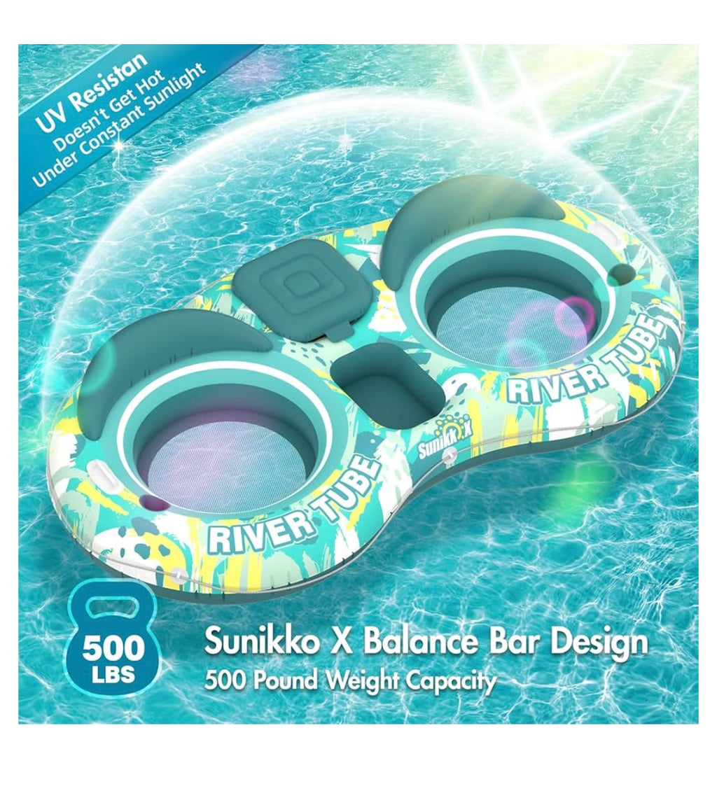 2 person adult heavy duty river tube