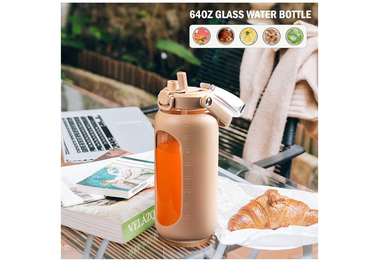 64oz Glass Water Bottle.