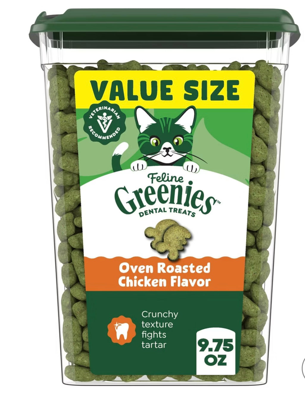 Greenies Dental Cat Treats Oven-Roasted Chicken - 9.75 oz.