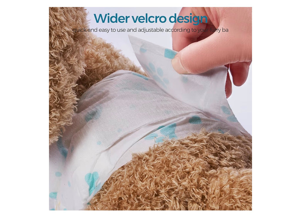 Bestle Male Dog Wrap, Disposable Dog Diapers, 40 Count, XS (Waist 10.6”-16.6”), Wetness Indicator, Ultra Protection, Leak Proof, Super Absorbent, Soft