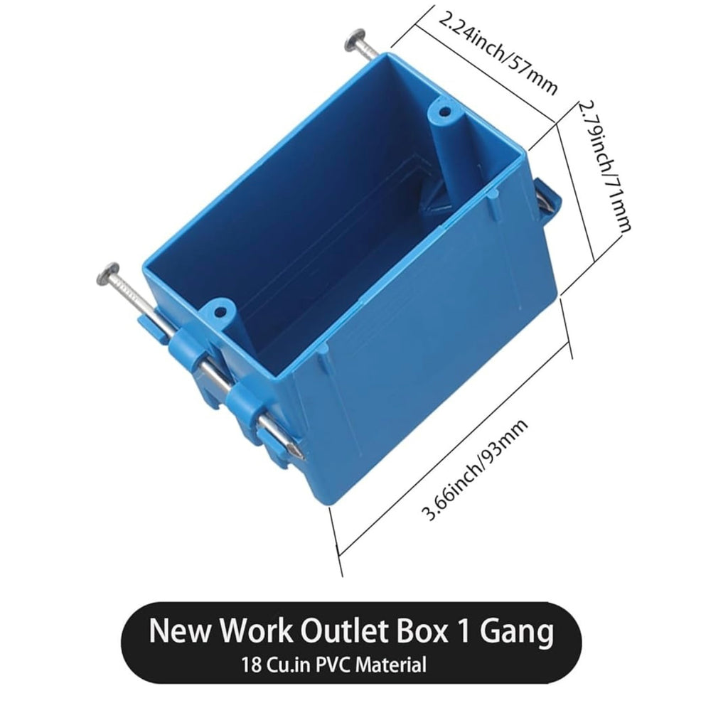 15 Pack 18cu. Single Gang Electrical Outlet Boxes.