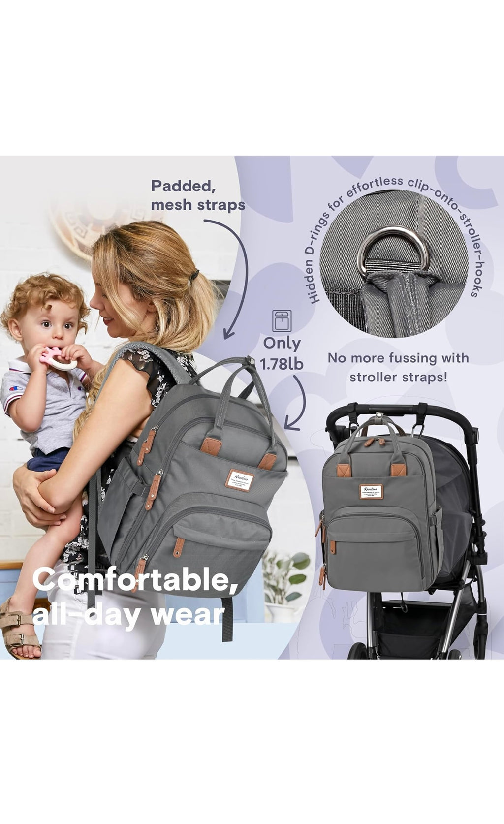 Diaper bag backpack
