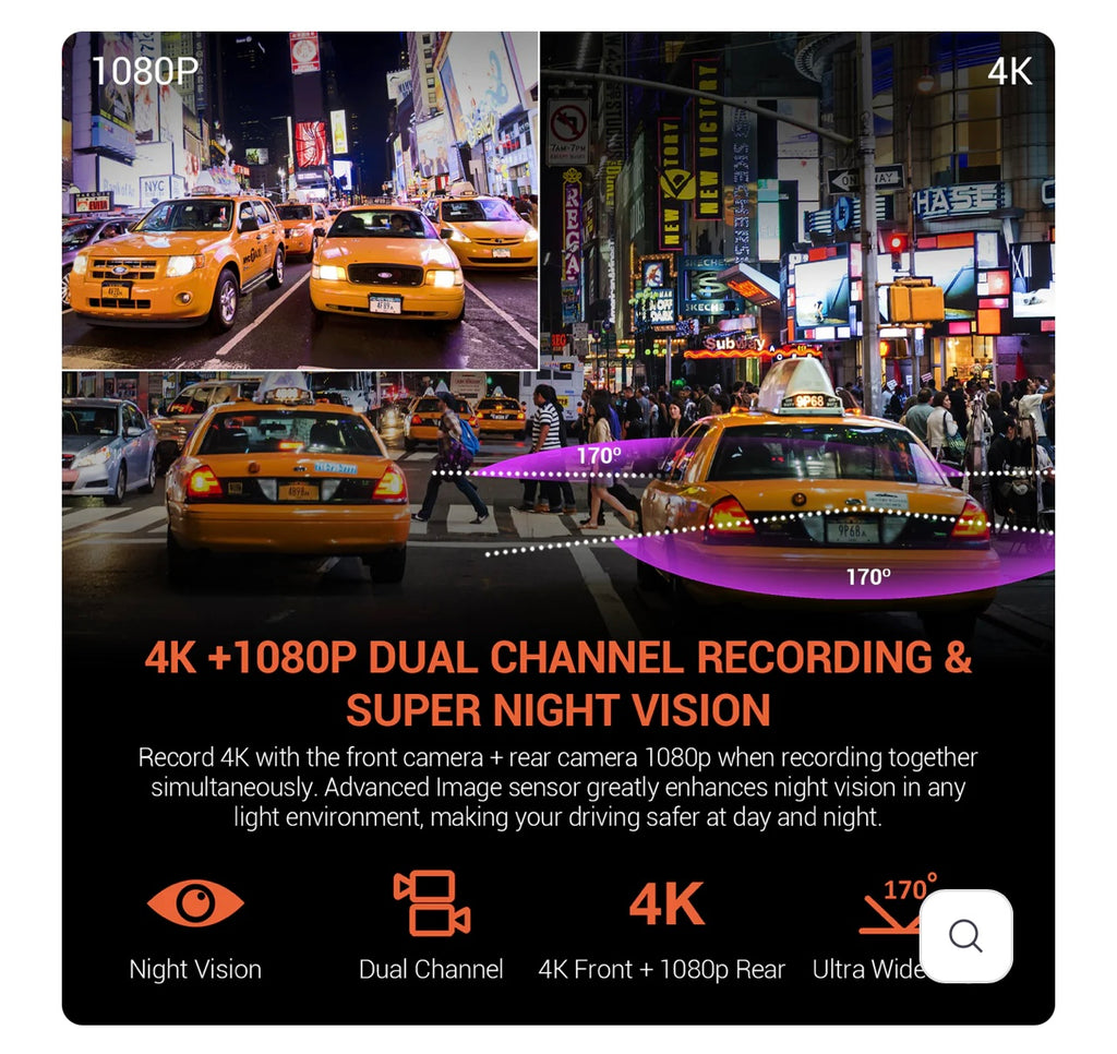 Rexing V1P-4K Dash Camera.