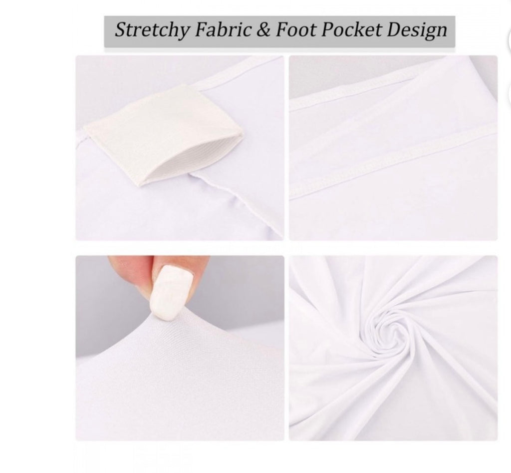 4-Pack Brillmax 6ft Spandex Table Covers.